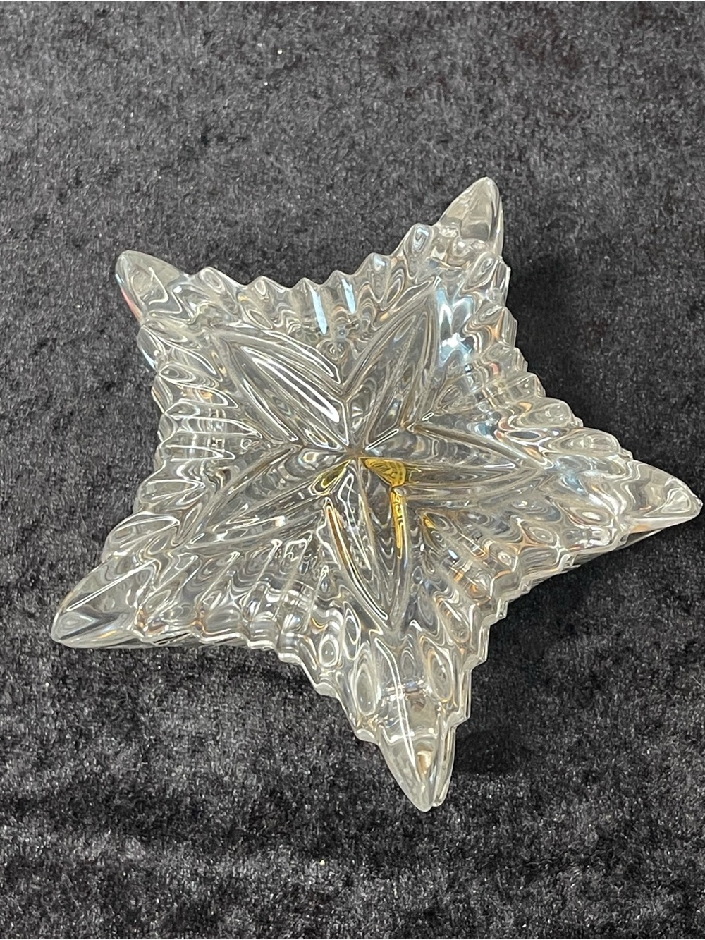 Vintage Kristal star trinket dish